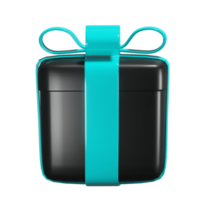 recorte de caja de regalo 3d realista png