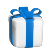 recorte de caja de regalo 3d realista png