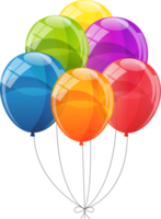 ilustração de png de fundo de balões brilhantes de cor