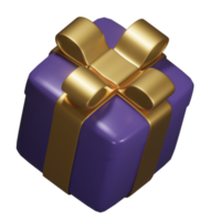 Realistic 3D Gift Box Cutout png