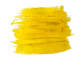 trazo de pincel amarillo cortado png
