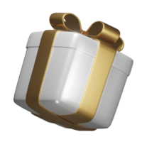 découpe de boîte cadeau 3d réaliste png