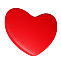 coração 3d volumétrico vermelho realista. recortar png