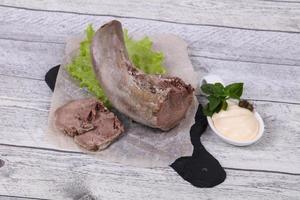 Gurmet pork tongue snack photo