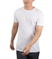 Young man in T shirt mockup, Template for your design png