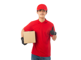 Asian delivery man, Png file