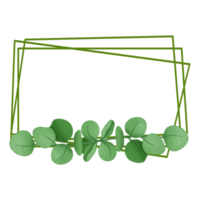 aquarel blad frame, groene bladeren clipart png