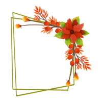 aquarel blad frame, herfstbladeren clipart png