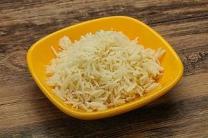 Steamed basmati rice in the bowl photo