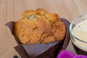 Muffin with coffee photo