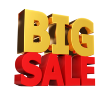 3d  BIG sale word  , 3D render png