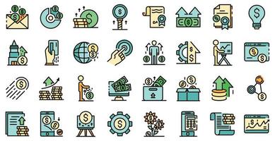 Investor icons vector flat