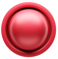 bouton rouge isoler backbround, rendu 3d png