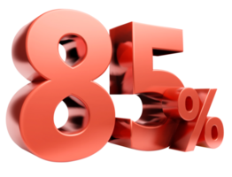 Red price promotion symbol , 3D render png