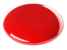 Red button isolate backbround , 3D render