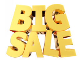 3d  BIG sale word  , 3D render png