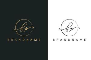 F P FP hand drawn logo of initial signature, fashion, jewelry, photography, boutique, script, wedding, floral and botanical creative vector logo template for any company or business.