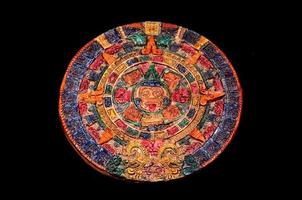 Typical Colored Clay Mayan Calendar photo