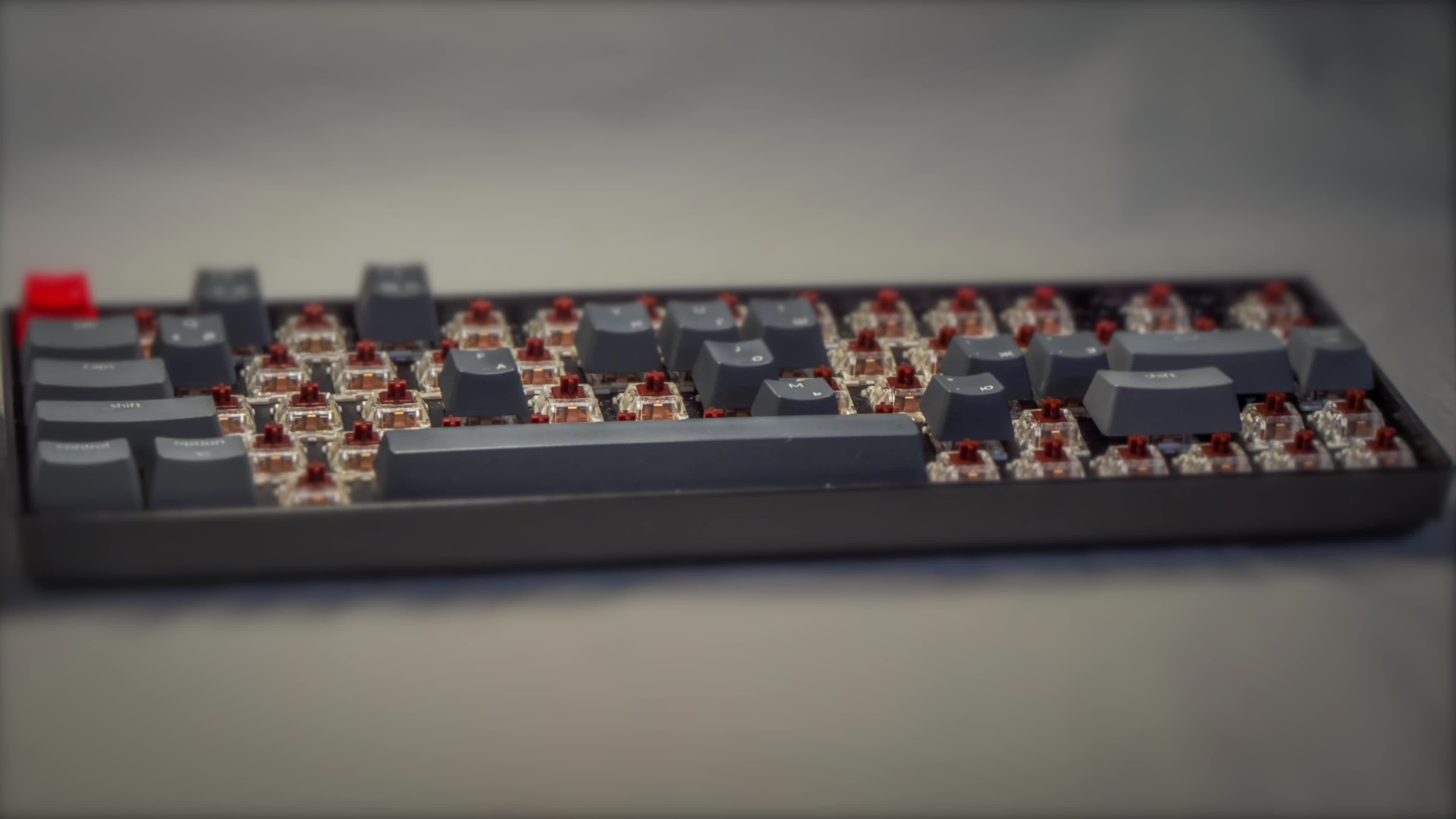 Assembling a mechanical keyboard on brown switches. clicking sounds 8478542 Stock Video at Vecteezy