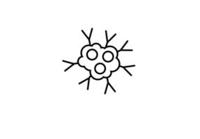 outline cancer cell icon vector