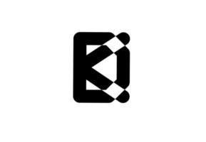 logotipo de la letra inicial kd dk kd vector