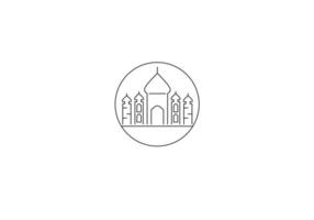 taj mahal icon vector