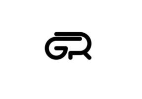 GR RG G R initial letter logo vector