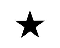 black and white star icon vector