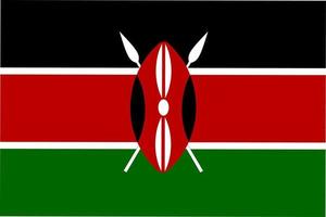 bandera nacional de rebublic kenia vector