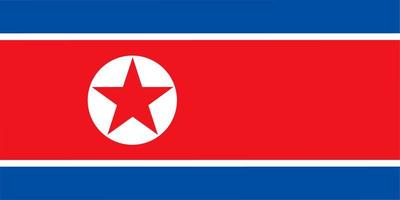 national flag of north korea vector