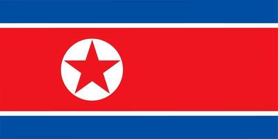 national flag of north korea vector