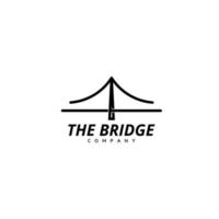 logotipo de puente de línea simple vector