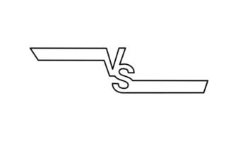 esquema vs aislado sobre fondo blanco vector