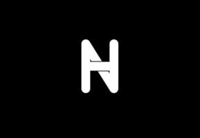 logotipo de la letra inicial nh hn hn vector