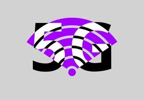 5g symbol network internet connection vector