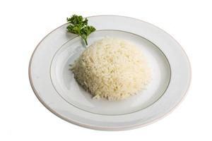 Boiled Rice on white