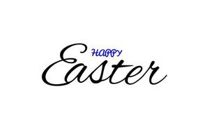 happy easter text vector