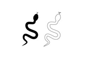 conjunto de iconos de serpiente aislado sobre fondo blanco vector