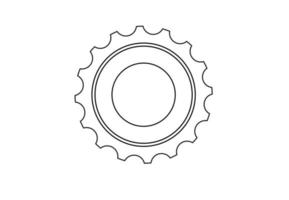 outline Settings icon with additional gears icon, vector illustration