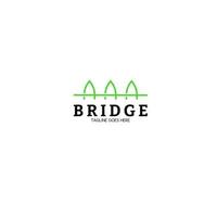 thin line simple bridge logo vector