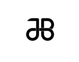 jb bj b j initial letter logo isolated on white background vector