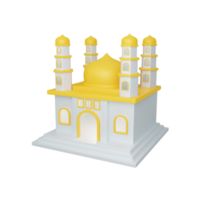 mesquita de renderização 3D isolada. útil para ilustração de design do islam ramadã png