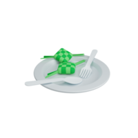 3d renderizado ketupat aislado. útil para el islam ramadan kareem eid al fitr ilustración de diseño png