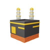 3d rendering kaaba mecca isolated. useful for islam ramadan design illustration png