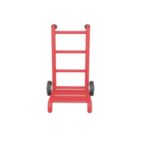 3d rendering trolley isolated. useful for e-commerce or business online design illustration premium png