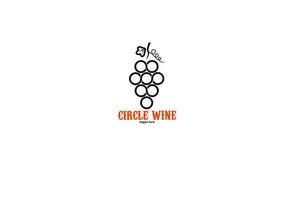 abstract logo wine grape design vector