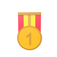 Medal 3d model cartoon style. render illustration png