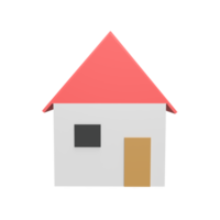 concepto de estilo de dibujos animados de modelo de icono 3d casa hogar. hacer ilustración png