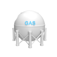concept de style de dessin animé de modèle d'icône de réservoir de gaz 3d. rendre illustration png