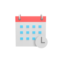 schema kalender 3d pictogram model cartoon stijl concept. illustratie weergeven png